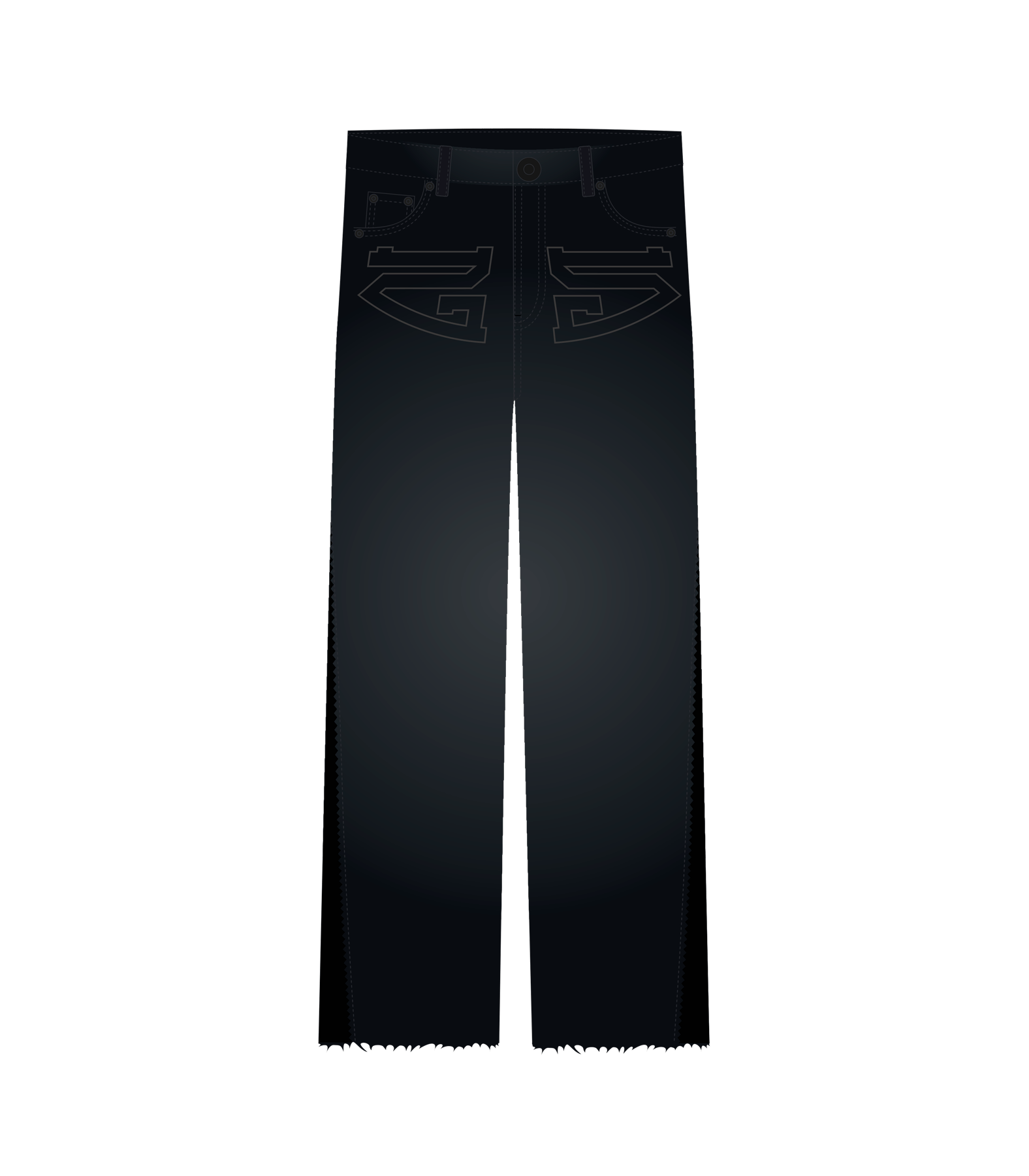 Zorro Stuff Black Zorro Anniversary Black Layered Jeans