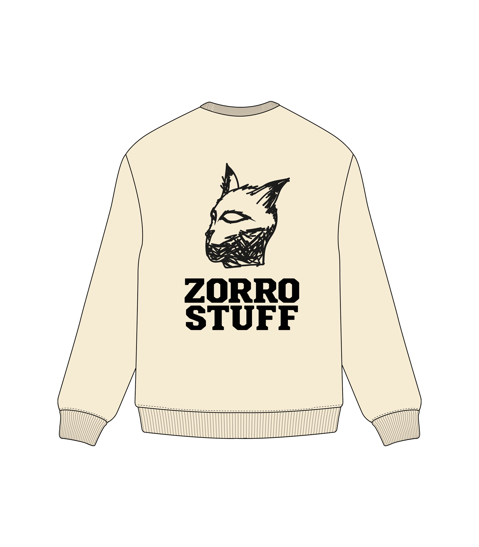 Zorro Stuff Hoodie Knit Sweater - Home Ivory