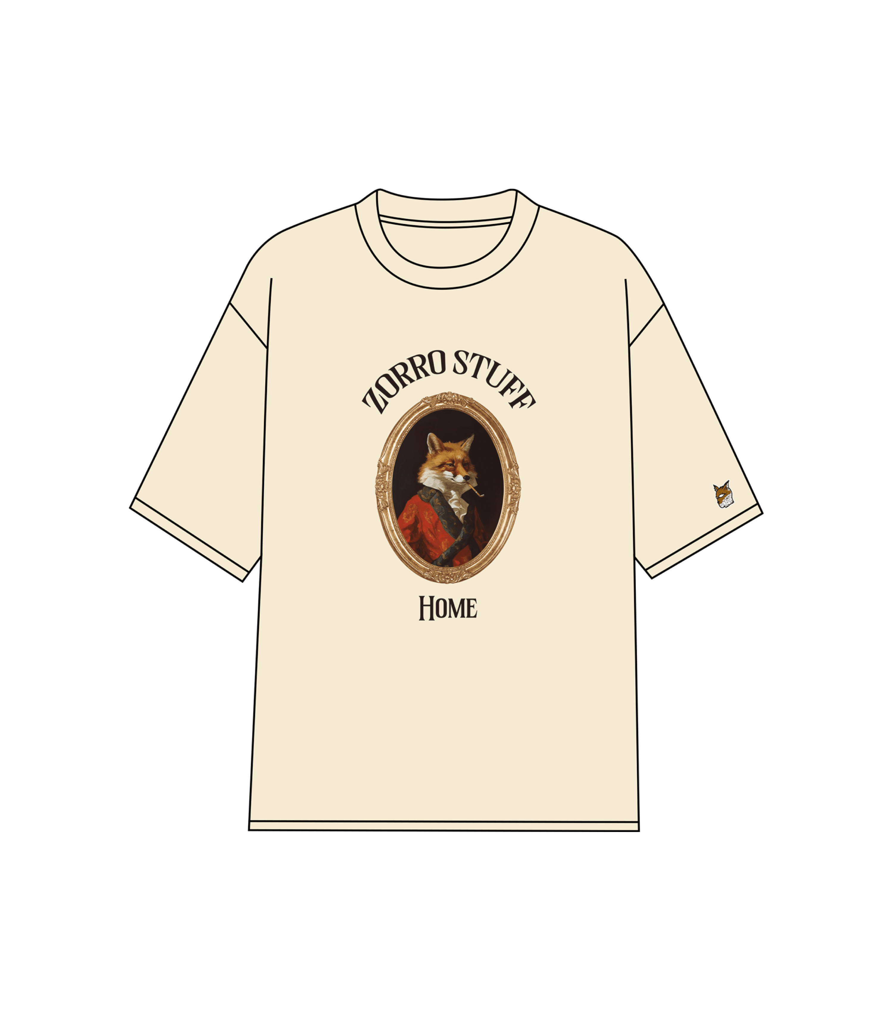 Zorro Stuff T-Shirts T-Shirt Portrait Ivory