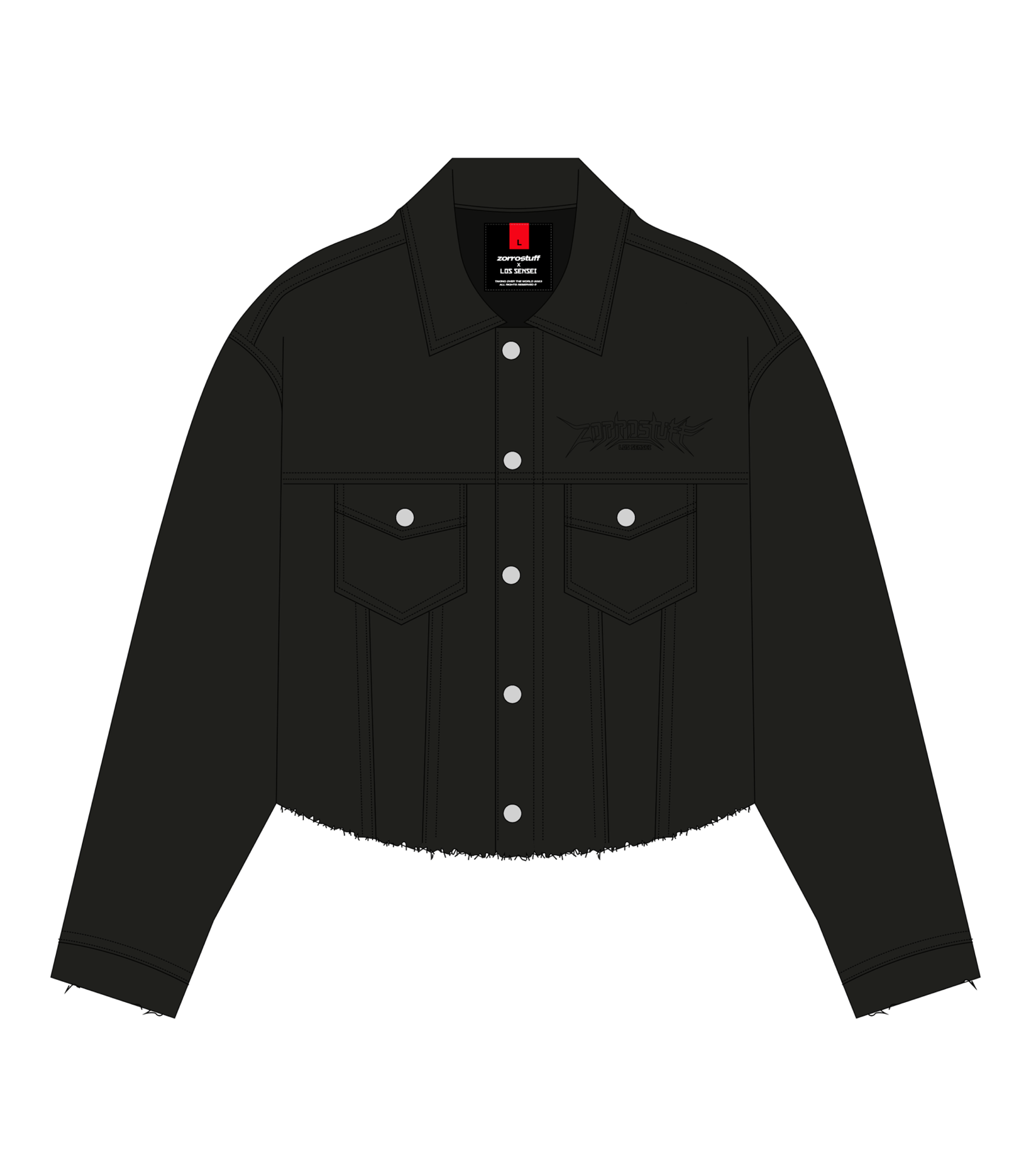 Zorro Stuff T-Shirts ZS x Los Sensei Jean Jacket Black
